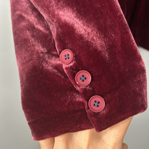 Sundance Velvet Purple Single Breated Double Button Blazer size 10 - Picture 5 of 11